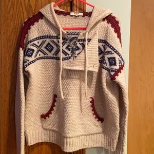 Women’s sweater coat with hood